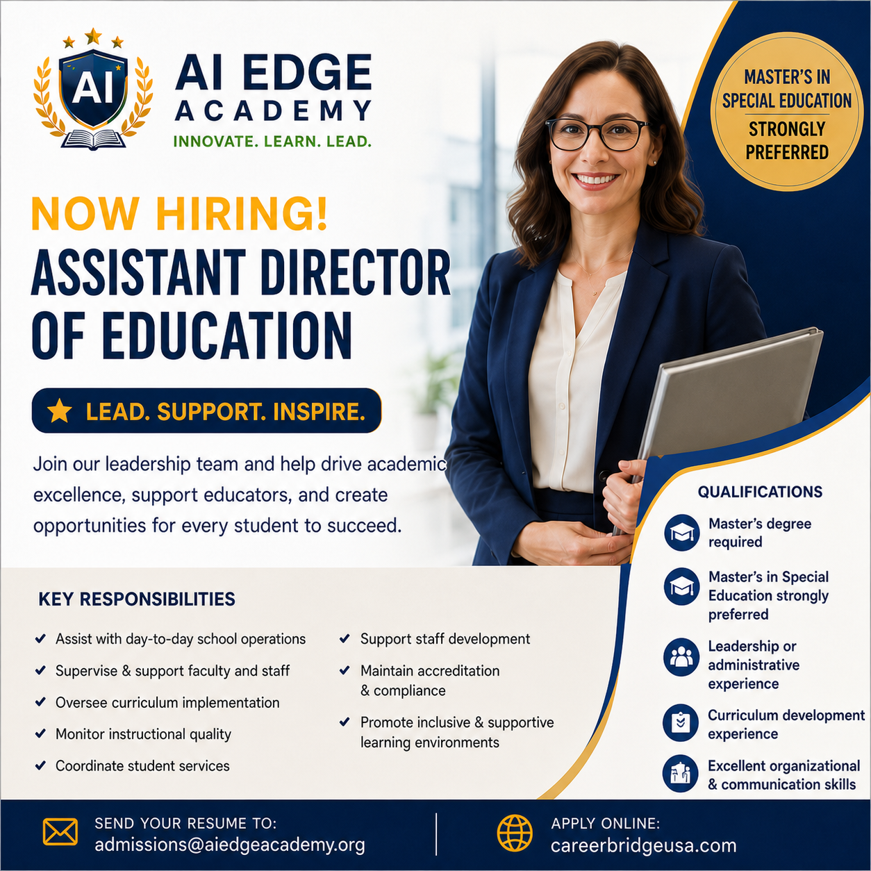 AI Edge Academy is hiring a Assistant Director of Education